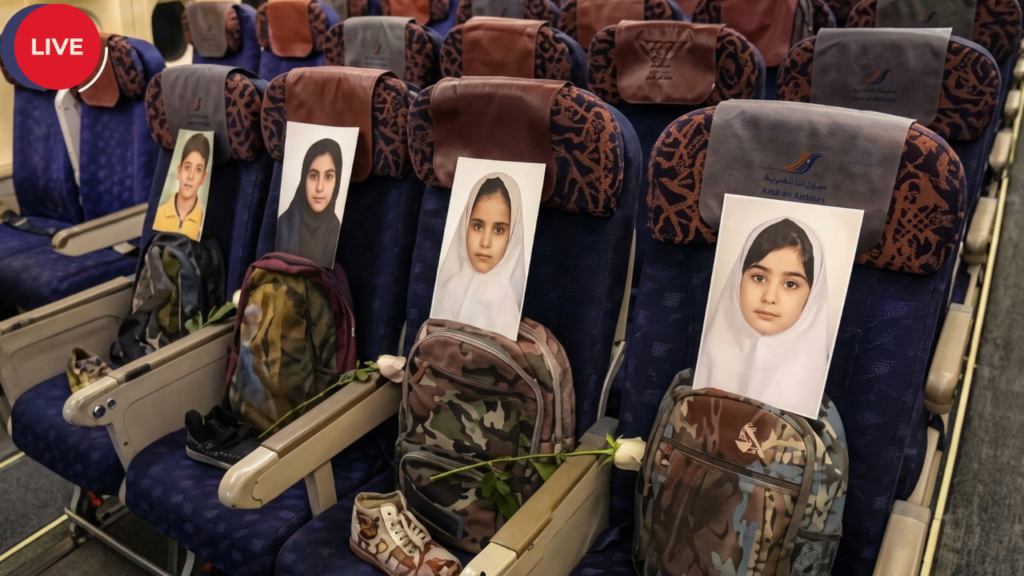 Photo of 165 deceased innocent children on a plane,