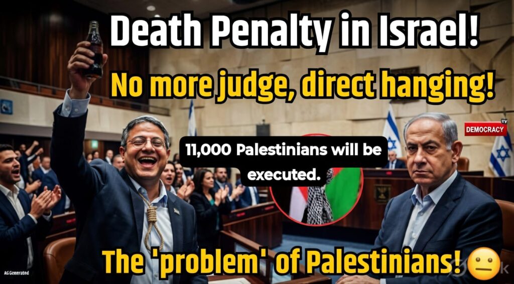 Israel Pass a Law to Execute 11,000 Palestinian Prisoners in 90 Days